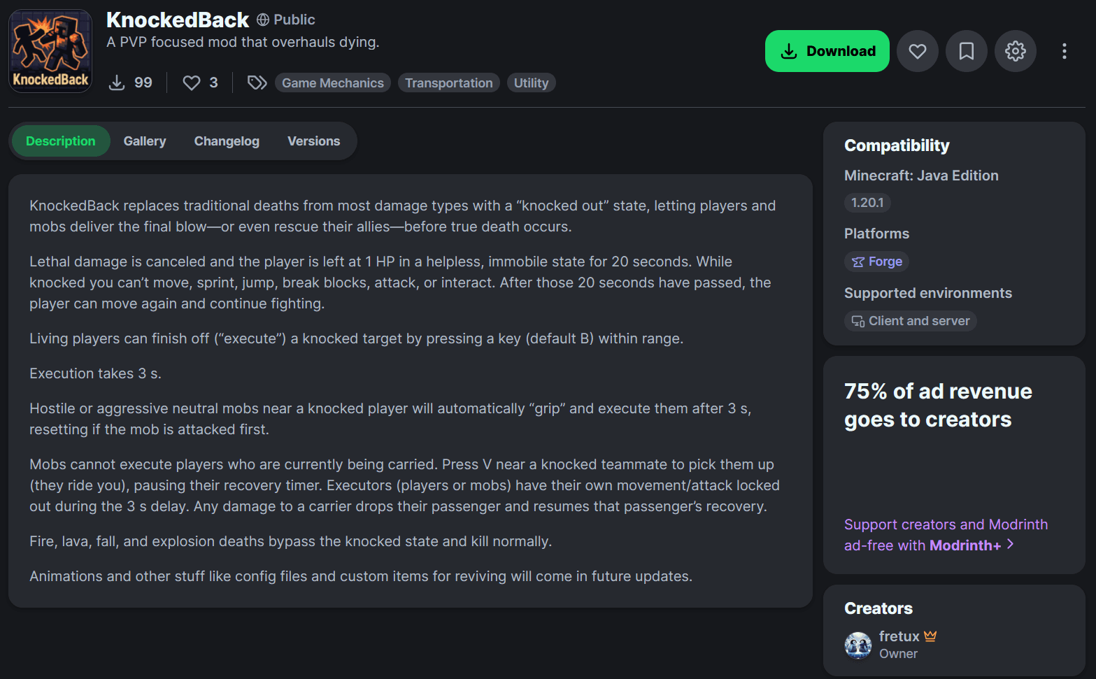 KnockedBack project preview