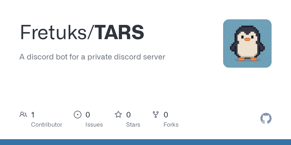 T.A.R.S. GitHub repository preview