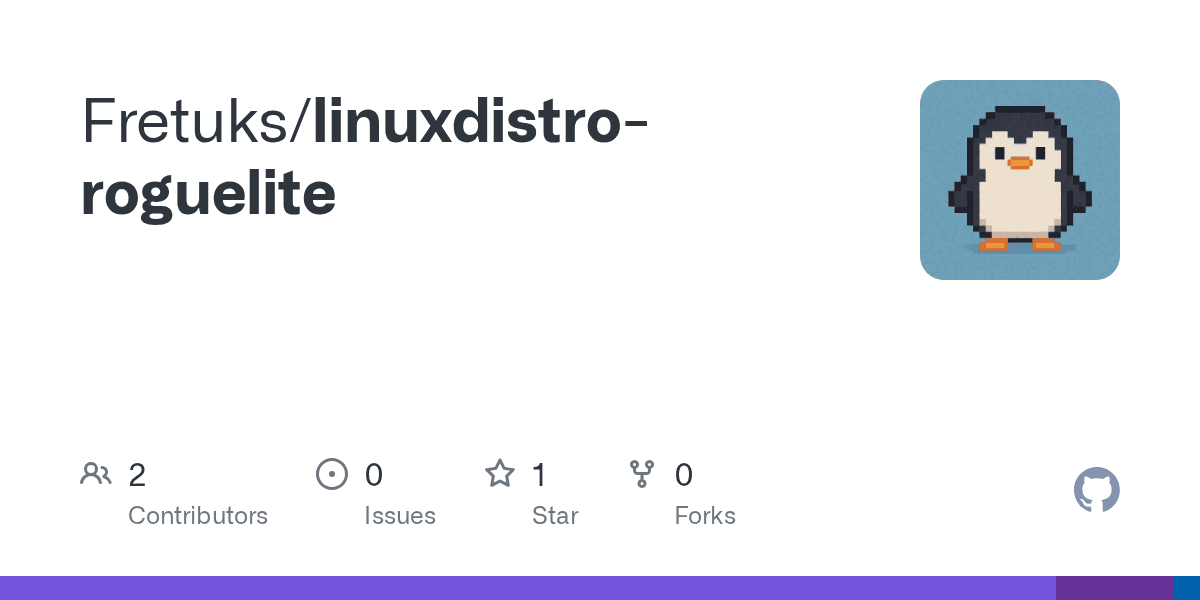 Linux Distro Roguelite GitHub repository preview